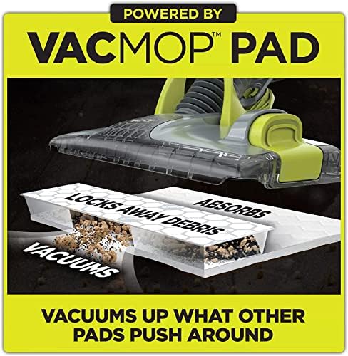 Shark VC205 VACMOP Pro Max Cordless Hard Floor Vacuum Mop with Disposable Pad Cleaning Solution, Shark Vc205 -Green / Gray (Renewed)