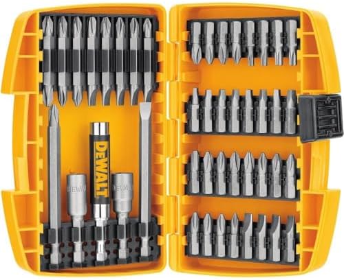 DEWALT Screwdriver Bit Set with Tough Case, 45-Piece (DW2166), Grey/Silver Screwdriving Set with Tough Case