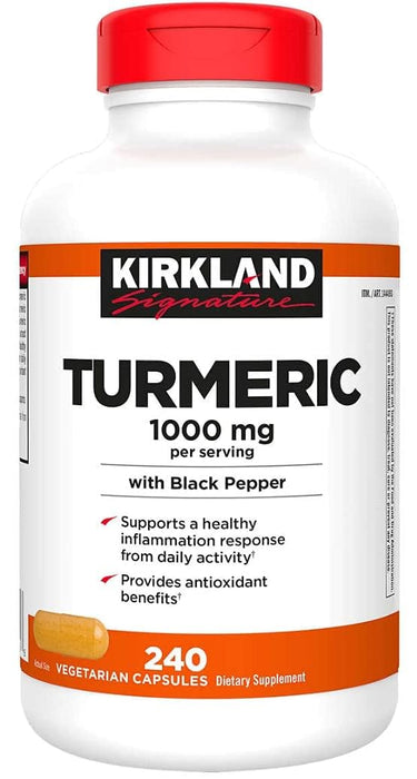 Kirkland Signature Just Grown Turmeric 1000 mg., 240 Capsules (1 Pack)