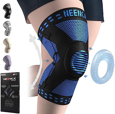 NEENCA Plus Size Knee Brace for Knee Pain, Knee Support with Side Stabilizers & Patella Gel Pad, Knee Compression Sleeve for Meniscus Tear, Arthritis Joint Pain Relief, ACL, PCL, All Sports. Plus Size
