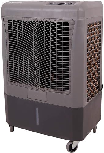 Hessaire MC37M Portable Evaporative Cooling Fan, Indoor/Outdoor High Temp Low Humidity Environments, 3100 CFM, 950 sq. ft., 3-Speed Fan, 59 dB, Gray