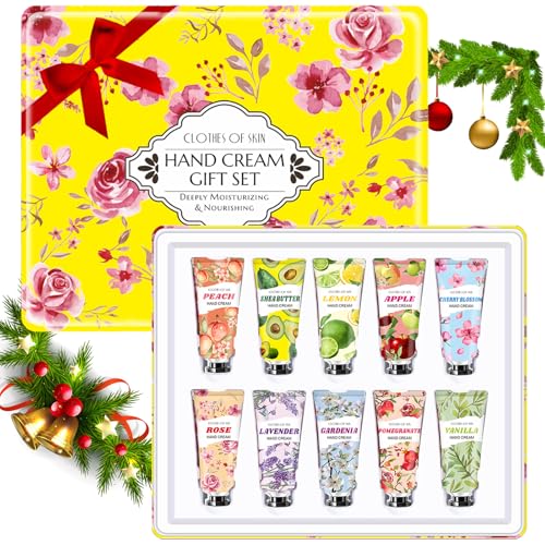 10 Pack Hand Cream Gift Set,Stocking Stuffers for Teen Girls,Women,Christmas Gifts for Coworker,Teacher Gifts for Women,Thank You Gifts,Natural Fragrance Travel Size Lotion Hand Cream for Dry Hands