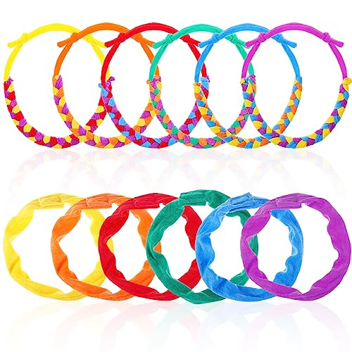 Henoyso 12 Pcs Chew Necklaces for Sensory Soft Terry Cloth Chewy Necklace Fabric Sensory Chew Necklaces Oral Teething Reusable Chew Band for Teens