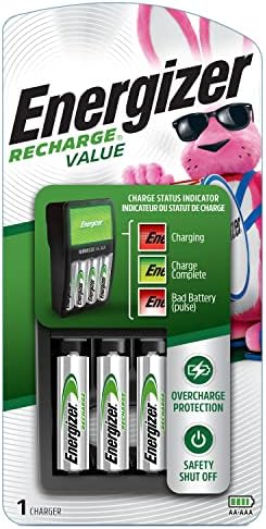 Energizer Recharge Value Charger for NiMH Rechargeable AA and AAA Batteries