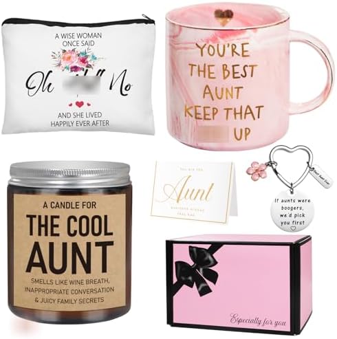 Aunt Gift Ideas, Gifts for Aunt, Aunt Gifts - Best Aunt Ever Gifts - Aunt Birthday Gift - Aunt Gifts from Niece, Nephew, Aunt Christmas Gifts - Gifts for New Aunt, To Be Aunt - Favorite Aunt Mug