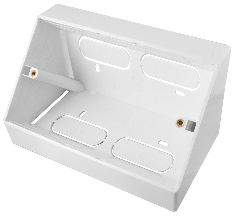 CLEVER LITTLE BOX CONEC2, ANGLED SURFACE BACKBOX, 2 GANG