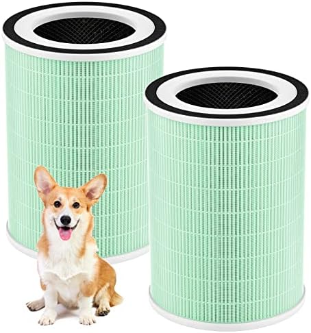 2 Pack True HEPA H13 KILO Pet Filter, Compatible with Afloia KILO, KILOPLUS, KILOPRO, MIRO,MIRO PRO and MORENTO MR-Kilo, Kalo Air Pur ifier, 360° 4-Stage Filtration, Green