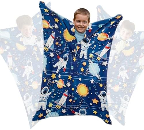 Blue Space Sensory Body Sock for Autistic, Sensory Socks for Kids, Sensory Items for Lmprove Sensory Processing Disorder, Special Needs Body Socks for Kids with Sensory Issues Gifts (Small）