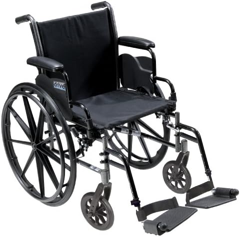 Drive Medical Cruiser III Light Weight Wheelchair with Flip Back Removable Arms, Desk Arms, Swing Away Footrests, 16'' Seat