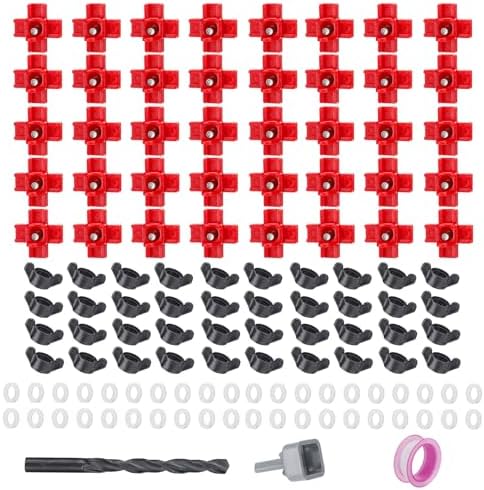 40 Pack Horizontal Chicken Nipples Waterer - Automatic Chicken Water Feeder, Easy Install Poultry Nipples Horizontal Side Mount Drinkers or Quail Duck
