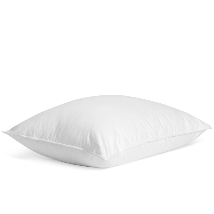 Brooklinen Luxury Mid-Plush Down Pillow – Natural Down Clusters and Feathers Fill, 100% Cotton Sateen, Soft, Comfortable, Supportive & Breathable – Standard Size Bed Pillows