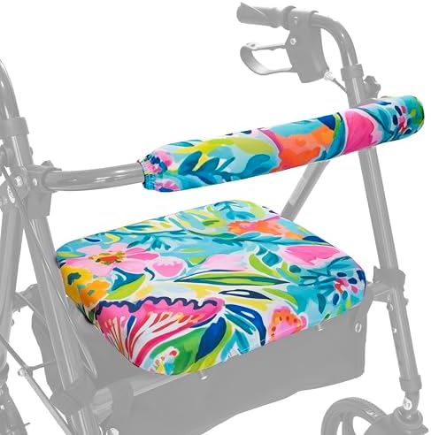 Top Glides Universal Rollator Walker Seat and Backrest Covers (Butterflies)