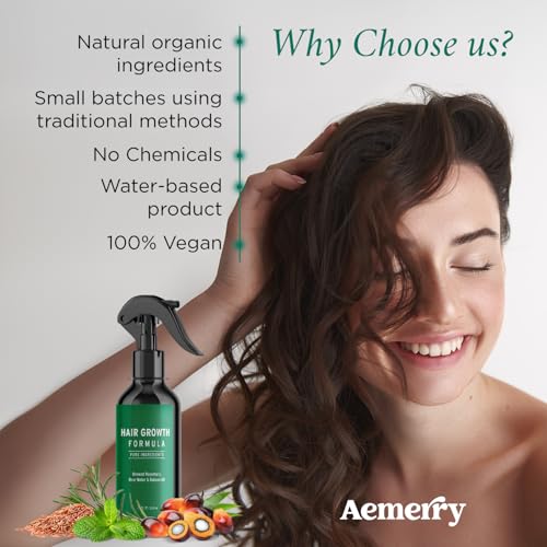 Rosemary Water Spray for Hair Growth, Rosemary Hair Growth Scalp Spray With Rice Water & Batana Oil, Biotin, Citrus Peel and Mint to Strengthen Strands and Promote Hair, 4.2 fl oz