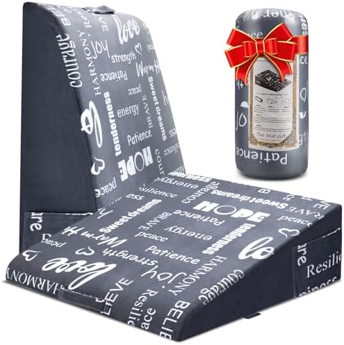 Wedge Pillow for Sleeping 7.5" Bed Pillow for Acid Reflux, GERD, Back and Neck Support, Soft Memory Foam Top for Post Surgery with Removable Cover