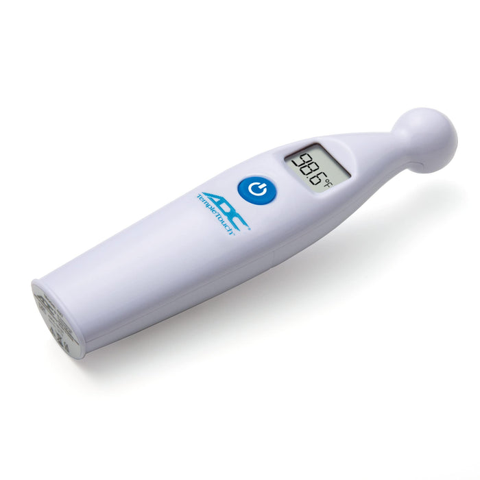 ADC Temple Touch Digital Fever Thermometer, Non Invasive and Quick Read, Suitable for Babies, Newborns, Kids, and Adults, Adtemp 427, White, Universal