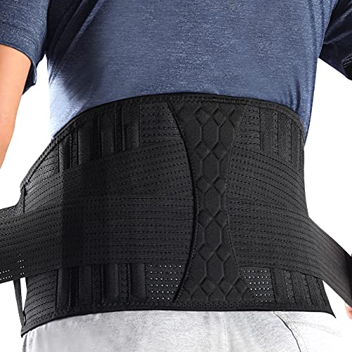 Lumbar Support Belt Lower Back Brace for Lifting, Herniated Disc, Sciatica, Pain Relief,Breathable Lumbar Brace for Men & Women
