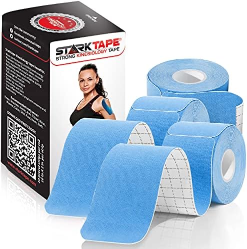 Kinesiology Tape Athletic Pro Sports - 3 Rolls, 60 Precut Strips, Latex-Free, for Muscle Support, Ankles, Wrists, Knees, Running, Tennis, Swimming. Stays Secure for Several Days