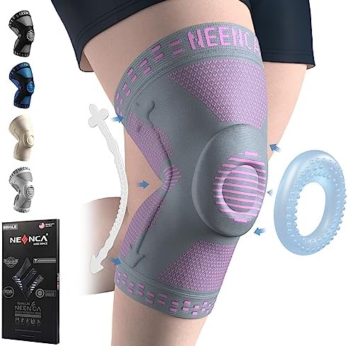 NEENCA Plus Size Knee Brace for Knee Pain, Knee Support with Side Stabilizers & Patella Gel Pad, Knee Compression Sleeve for Meniscus Tear, Arthritis Joint Pain Relief, ACL, PCL, All Sports. Plus Size