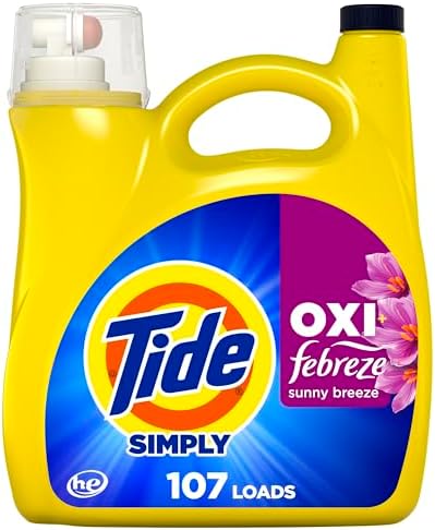 Tide Simply Oxi Boost + Febreze Odor Defense, Sunny Breeze Scent, 151 fl oz 107 Loads
