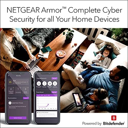 NETGEAR Nighthawk WiFi 6 Router (RAX30) 5-Stream Dual-Band Gigabit Router, AX2400 Wireless Speed (Up to 2.4 Gbps), Coverage Up to 2,000 sq.ft. and 20 Devices (Renewed)