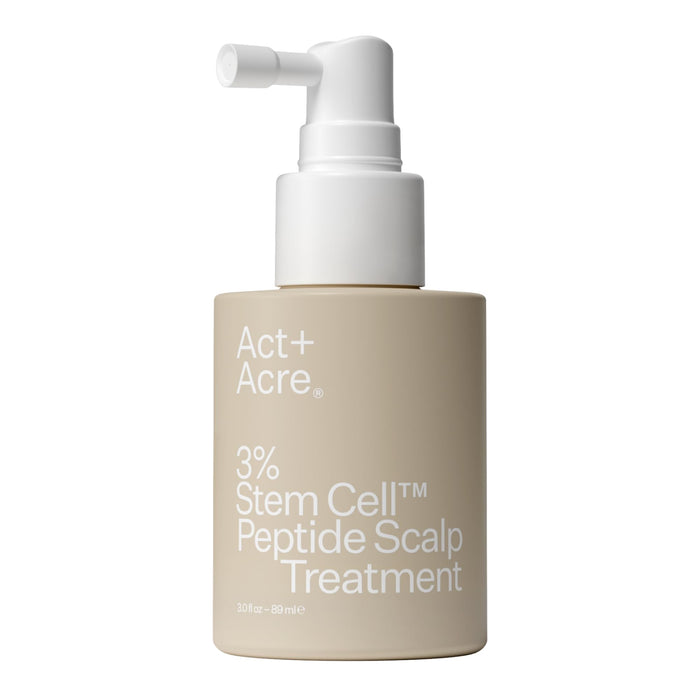 Act+Acre 3% Stem Cell Peptide Treatment for Thinning & Receding Hair | Boosts Hair Density, Reduces Shedding | Supports Scalp Health | Caffeine & Growth Peptides | Lightweight, Sulfate-Free | 3 Fl Oz