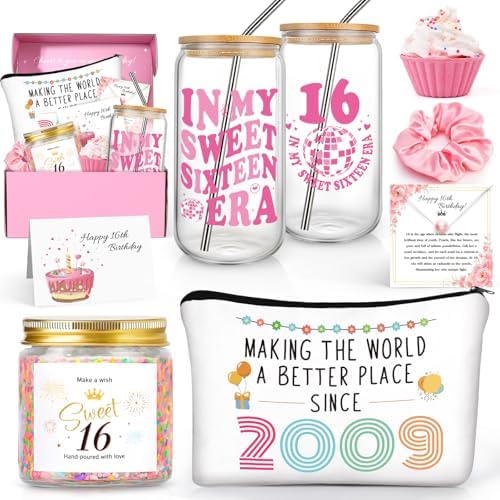 16th Birthday Gifts for Girls, Best Popular Gifts for 16 Year Old Girls Born in 2009, In My Sweet 16 Era Gift Set with Sweet 16 Gifts, Happy 16 Year Old Girl Birthday Present Ideas for Her 2025