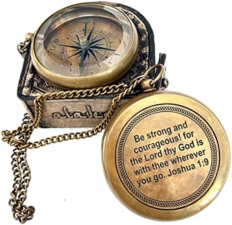 Inspirational Gift Compass - God My Lord Guide Me - Uplifting Baptism Gift, Graduation Gift, Birthday, Confirmation Gift for Men Women Boys Girls Teenage Kids