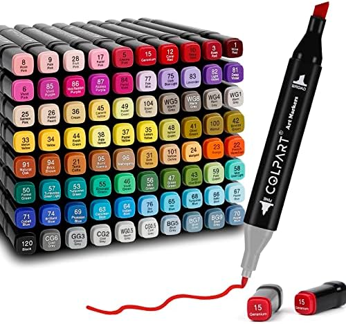 80 Colors Alcohol Markers Dual Tip Art Markers for Kids Marker Pens for Adult Coloring Painting Supplies Perfect for Painting, Coloring, Sketching and Drawing Christmas Gift Ideas