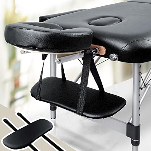TOROKOM Soft Sponge Hanging Arm Rest for Massage Table, Hanging Arm Rest Sling Board Hanging Arm Rest Shelf Armrest Support for Massage Table SPA Beauty Salon Bed(Black)