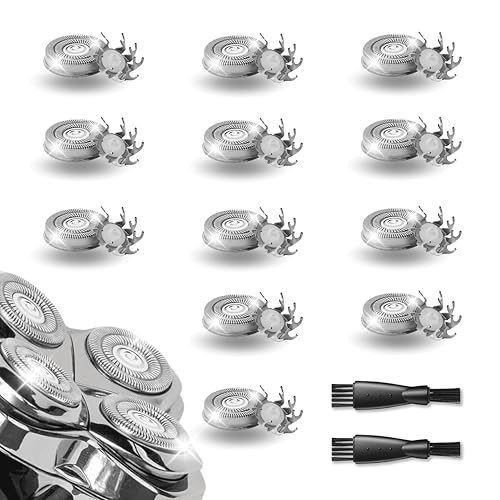 12 Pack, Shaver Replacement Blades Compatible with Skull Shaver Pitbull Gold PRO & Silver - Pitbull Shaver Replacement Blade, Shaver Replacement Heads for Pitbull Platinum Pro Shaver