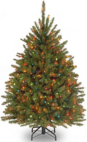 National Tree Dunhill Fir Tree With Multicolor Lights , 4.5 Feet