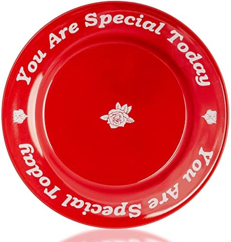 You Are Special Today Red Plate, Unique Ceramic Plate Gifts for Birthday, Wedding, Anniversary, Engagements, Holiday, Party, Graduations, Dinner, Celebration Occasions, Home Decor Keepsake, 10.5"