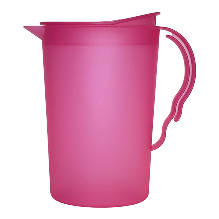 Tupperware 2 Quart Slim Line Refrigerator Pitcher Beverage Buddy Container Fuchsia Pink
