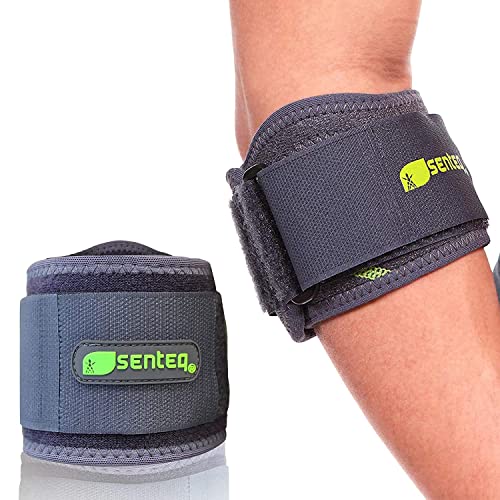 Elbow Brace Support Strap - Forearm Compression Sleeve, Tennis Elbow Brace for Men and Women, Fit Wrap Band for Weightlifting, Tennis, Golf Pressure Relief & Sports Injury Recovery, 1ct, 1-Pack