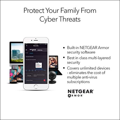 NETGEAR 4-Stream WiFi 6 Router (R6700AX) – AX1800 Wireless Speed (Up to 1.8 Gbps) | 1,500 sq. ft. Coverage (Renewed)