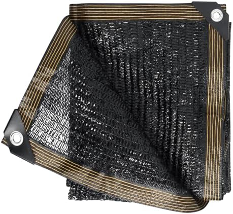 50% Shade Cloth, 6.5x10FT Sun Shade Cover Net Mesh Tarp with Grommets for Greenhouse, Plant, Garden, Patio, Pergola, Sun Shade Canopy Black