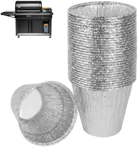 30 Packs BAC608 Grease Bucket Liner for Traeger Timberline and Timberline XL Pellet Grills, Traeger Lronwood, Lronwood XL Disposable Grill Liner, Traeger Flatrock Accessories Drip Tray Liners