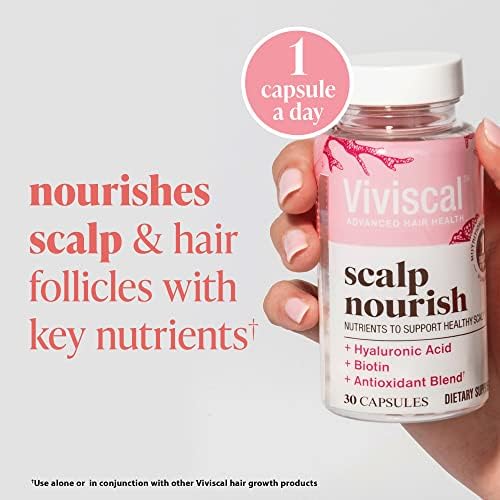 Viviscal Scalp Nourish Supplement, Blend of Nutrients for Scalp Health & Hair Follicles, Fortify Hair's Natural Beauty, Foundation for Healthy Hair Growth Vitamins, 30ct - 1 Month