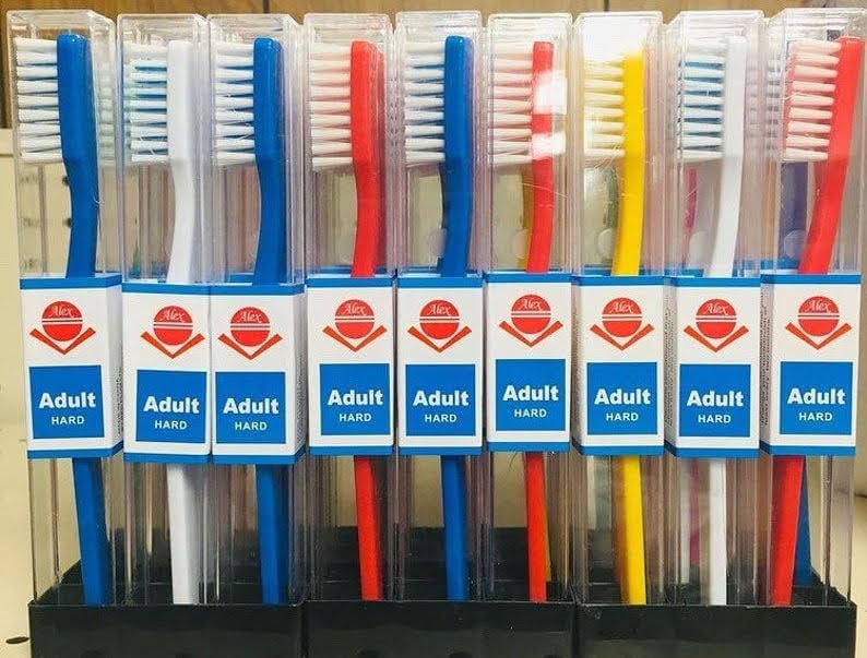 Jamaican Ole Time Wisdom Toothbrush (Set of 12) (Assorted Colours)