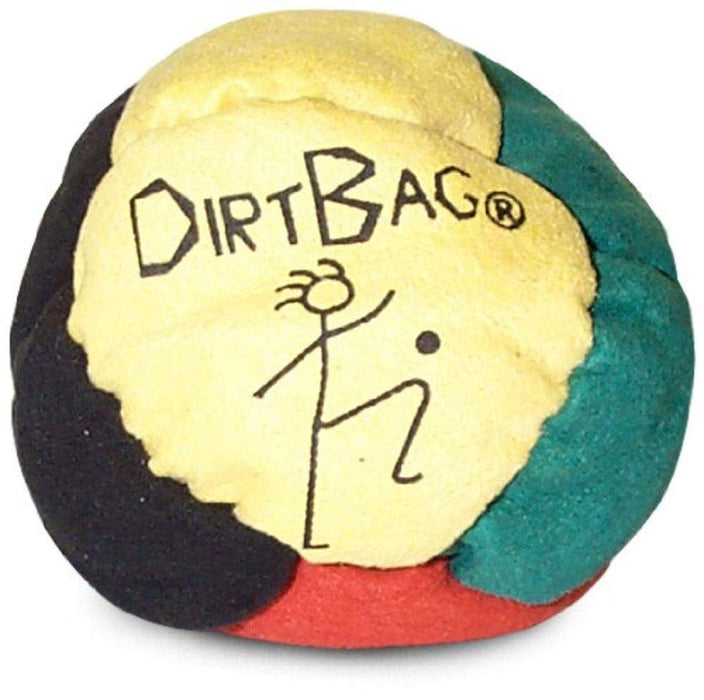 Retros Market Dirtbag Footbag 8-Panel Synthetic Suede and Sand Filled Hacky Sack Footbag | Yellow/Black/Green/Red (PN: 1711)