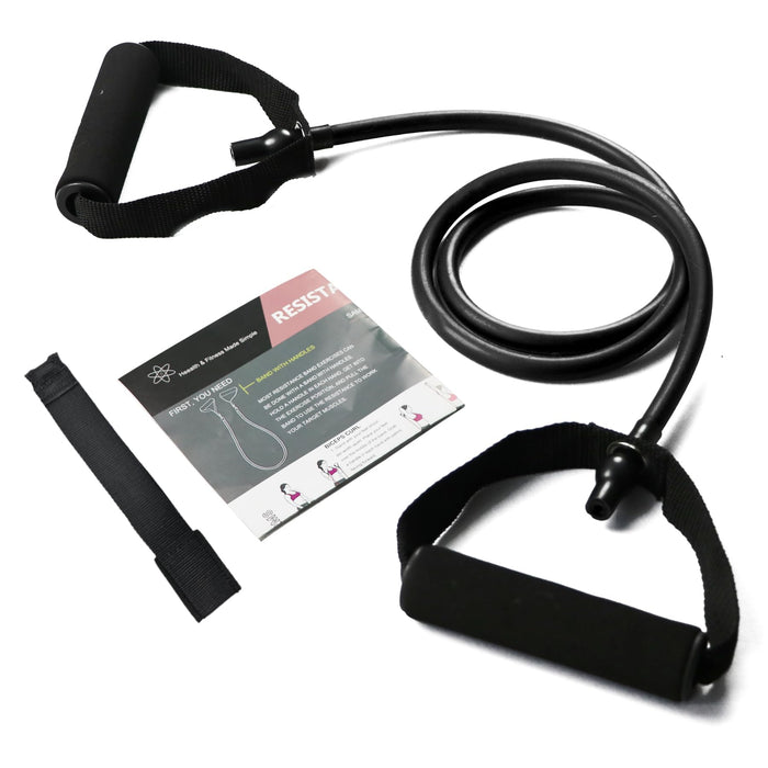 Resistance Bands with Handles, Single Resistance Bands, Exercise Bands with Handles, for Resistance Training, Physical Therapy, Home Workouts, Fitness, Pilates, Boxing Strength Training (50lbs)