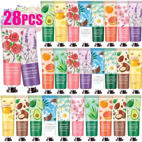 28 Pack Hand Cream Gifts -Easter Basket Stuffers for Teen Girls,Mothers Day Gifts ,Teacher Appreciation Gifts, Nurse Gifts,Bridesmaid Gifts Birthday Gifts for Women Hand Lotion for Dry Cracked Hands