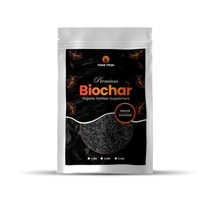 Yield Titan Premium Biochar Organic Fertilizer Supplement for Indoor & Outdoor Plants - Gardening & Agriculture to Improve Structure, Fertility & Health (1 lbs)