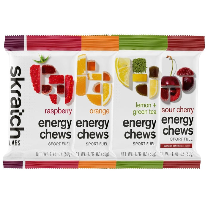 Skratch Labs Energy Chews | Gummies for Running, Cycling, and Sports Preformance | Gel Alternative | Variety Pack (10 Pack) | Gluten Free, Vegan
