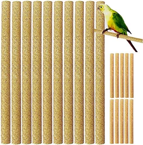 40pcs Bird Perch Covers - Sandpaper Sand Perch Covers for Parakeets, Lovebirds, Parrotlets, Canaries (7.5" x 0.43")