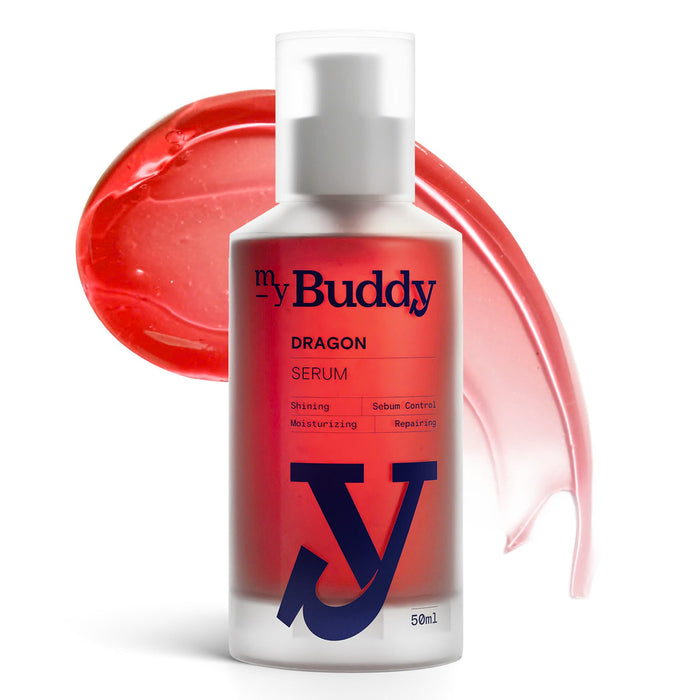 myBuddy Dragon Blood Serum for Men 1.7oz 50ml | Skin Perfecting Moisturiser I All-in-One Natural Serum | Hydrating & Repairing | Niacinamide, Vitamin C&E | Vegan & Sensitive Skin Safe Korean Skincare