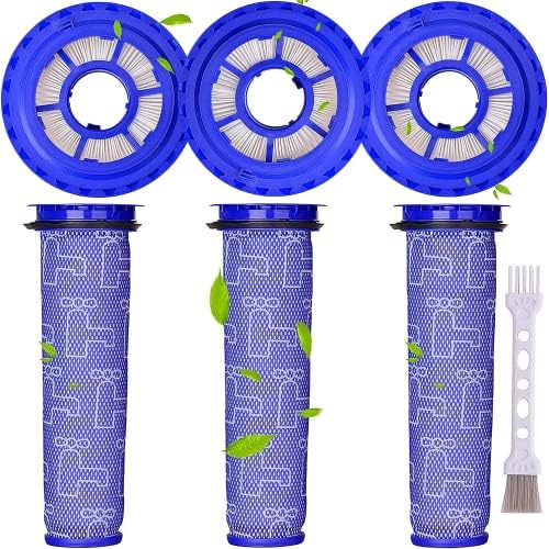 6 Pack Replacement Filters for Dyson DC65 Animal Complete Upright Vacuum Cleaner and DC41, DC66, UP13, UP20 Multifloor Ball - Part# 920769-01 & 920640-01