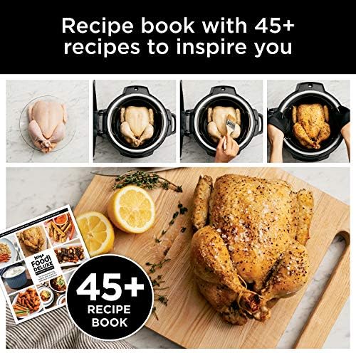 Ninja FD401 LP3 Foodi 12-in-1 Deluxe XL 8 qt. Pressure Cooker & Air Fryer that Steams, Slow Cooks, Sears, Sautés, Dehydrates & More, with 5 qt. Crisper Basket, Reversible Rack & Recipe Book, Silver