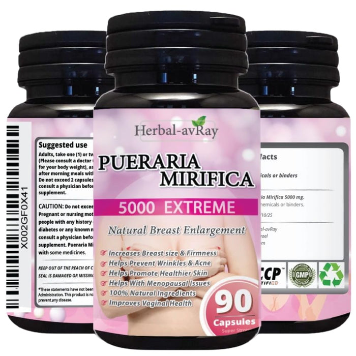 Pueraria Mirifica Capsules - 5000 mg - 90 Vegan CapsulesGET 20% OFF STOREWIDE!