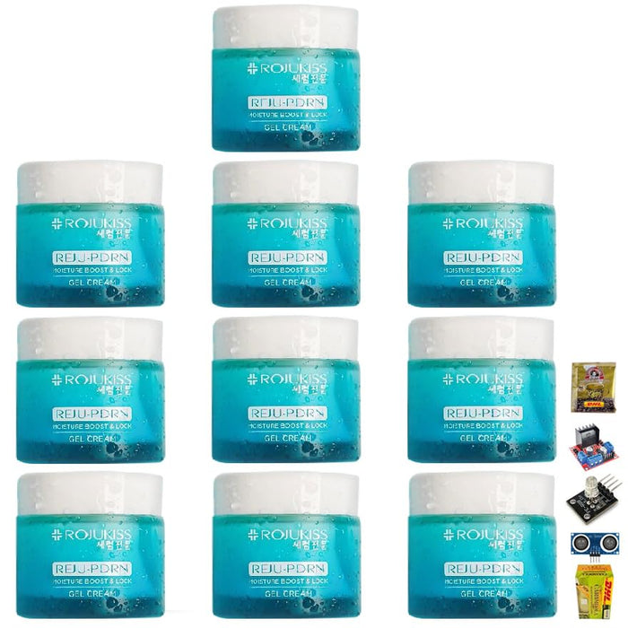 Generic 50ml/Box Rojukiss REJU-PDRN Moisture Boost & Lock Gel Cream Moisture Smooth Nourish Skin Set 10 No0647899465 By Beautygoodshop [Get Free For You Beauty Gifts], Large Normal, White